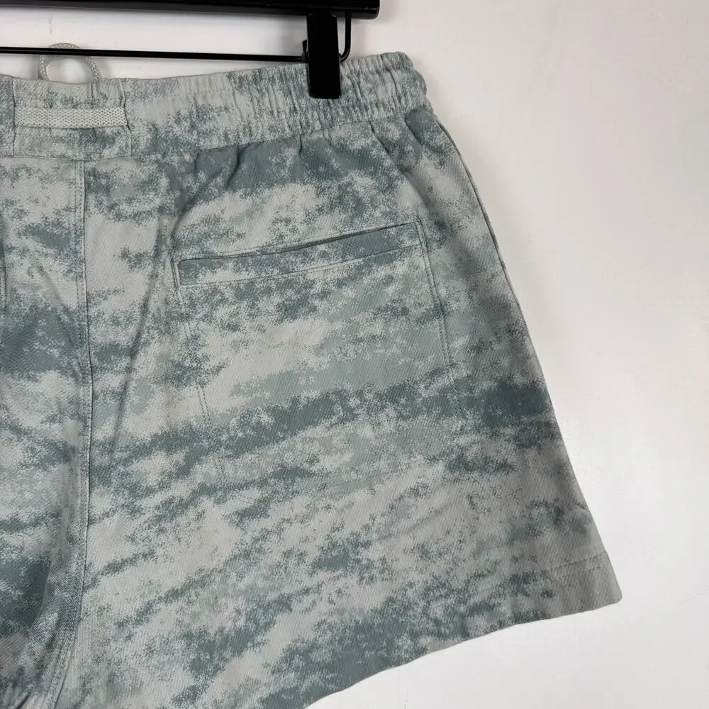 Athleta Farallon Shorts Muted Green Gray Camo High Rise - 4